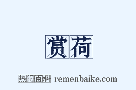 赏荷是什么意思的图片